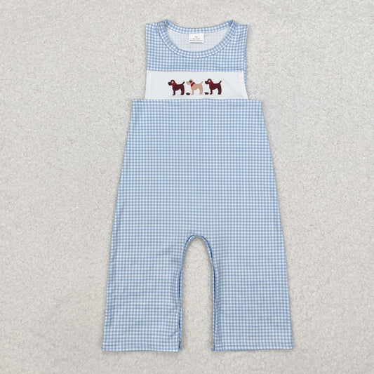 SR1868 Baby Infant Toddler Boys Three Dogs Straps Romper