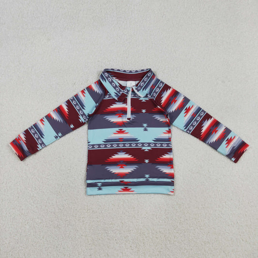 BT1467 Baby Boys Aztec Zipper Western Pullovers Top C11.25