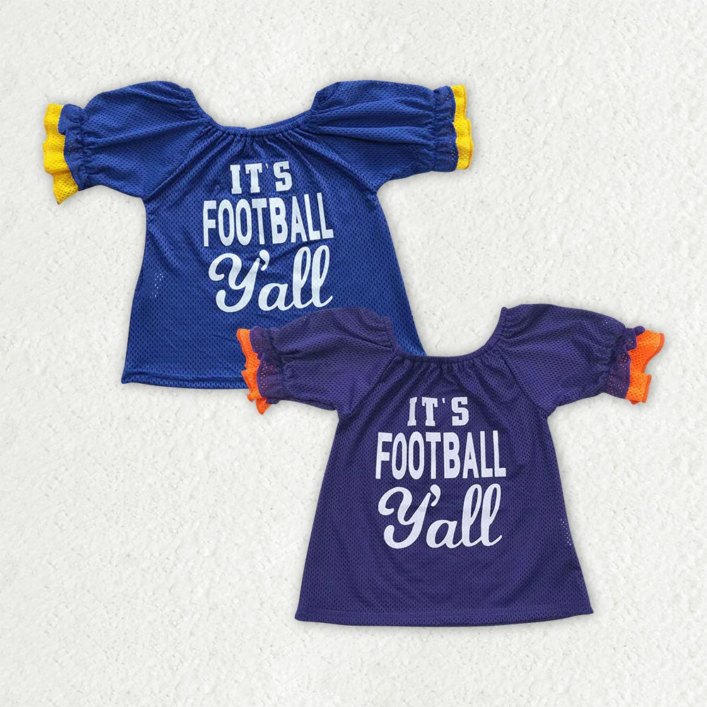 Sibling Baby Girls Team Sports Football Jersey Shirts Tops 6.25
