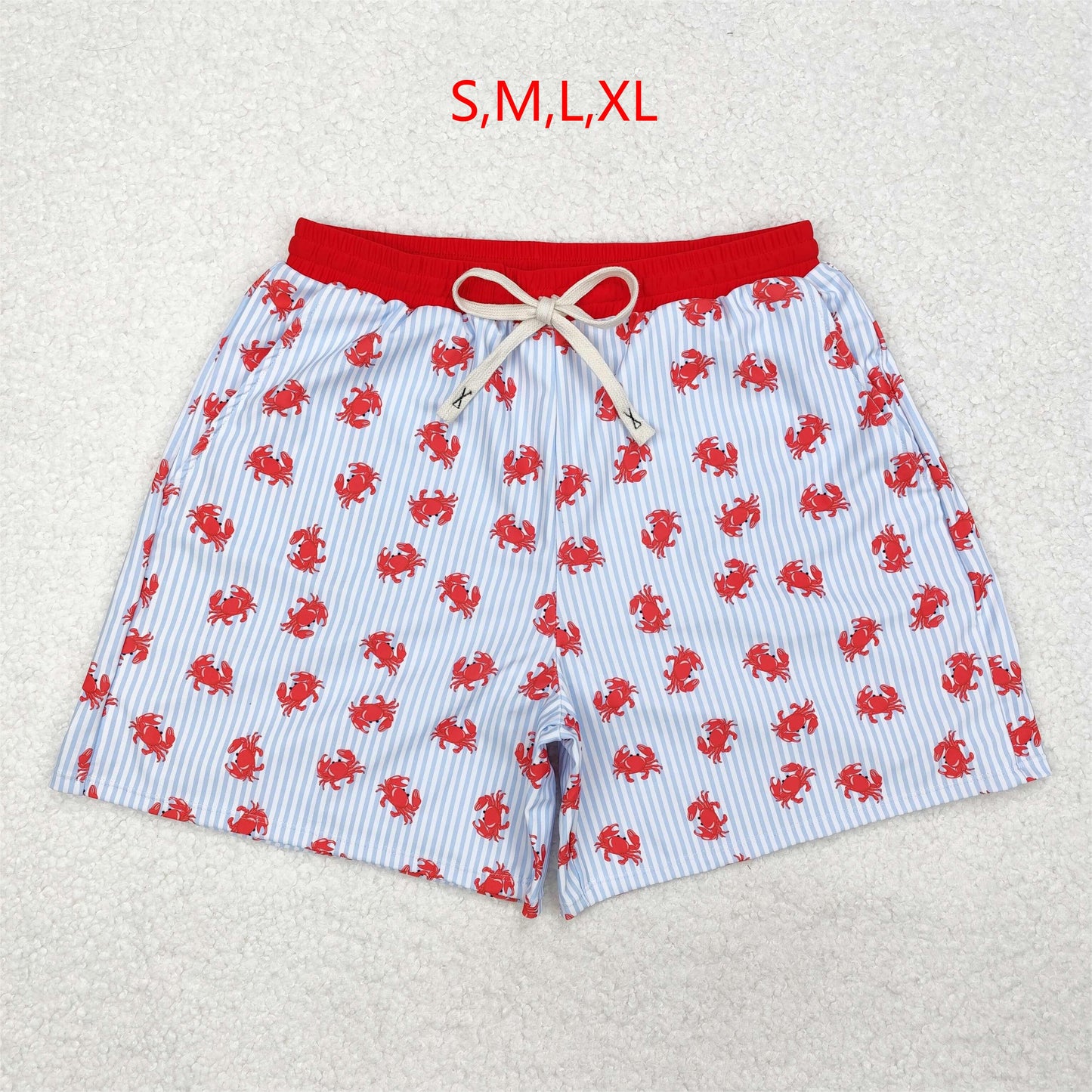 S0464 Adult Man Crabs Family Bottom Trunk Shorts Swimwear