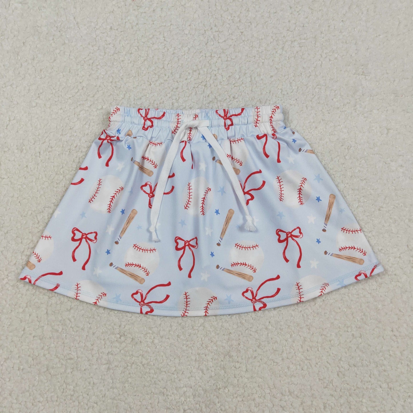 GLK0169 Baby Girls Bows Baseballs Team Yoga Active Skirt Shorts Bottom C12.6