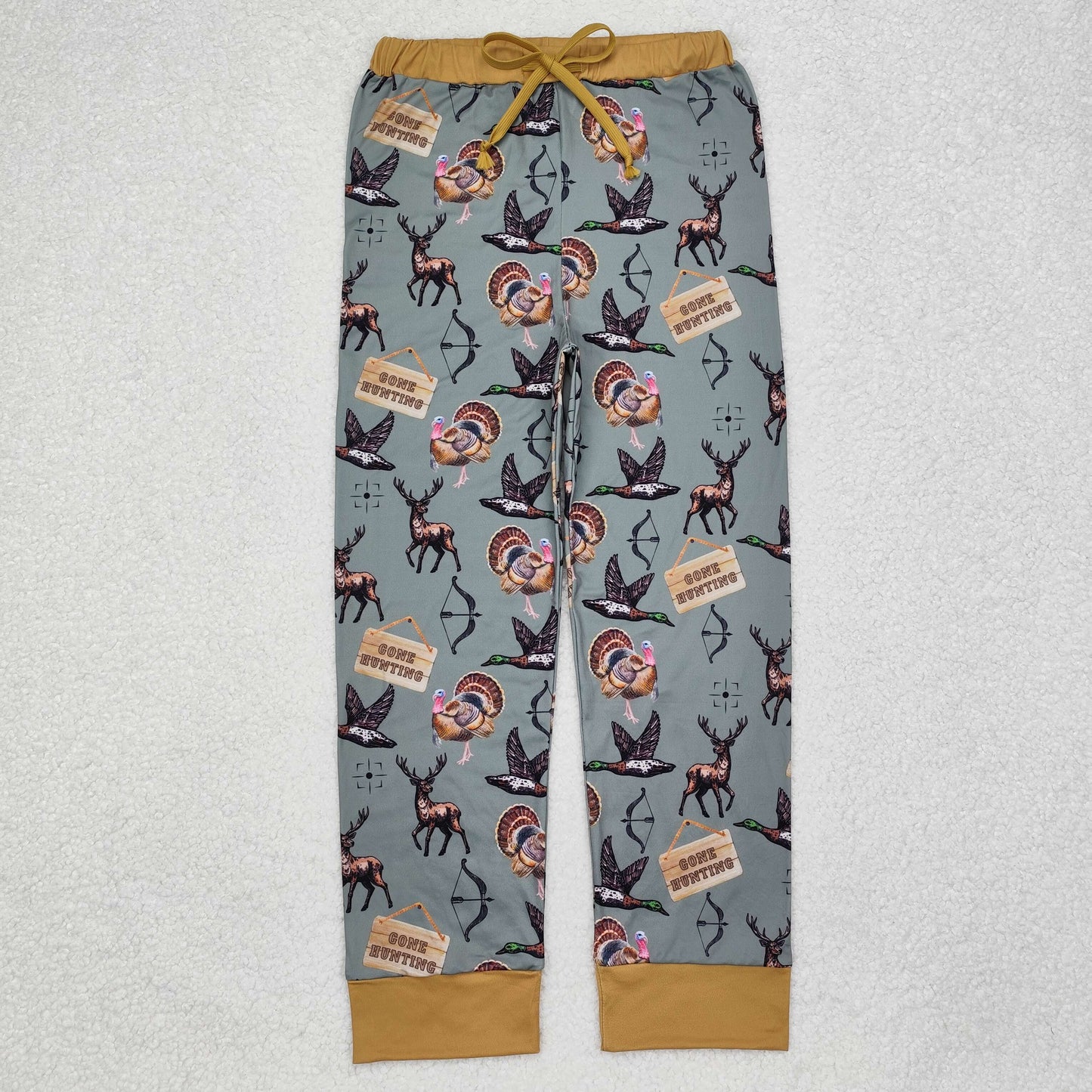 P0616 Adult Women Hunting Deer Ducks Bottom Pants Pajamas