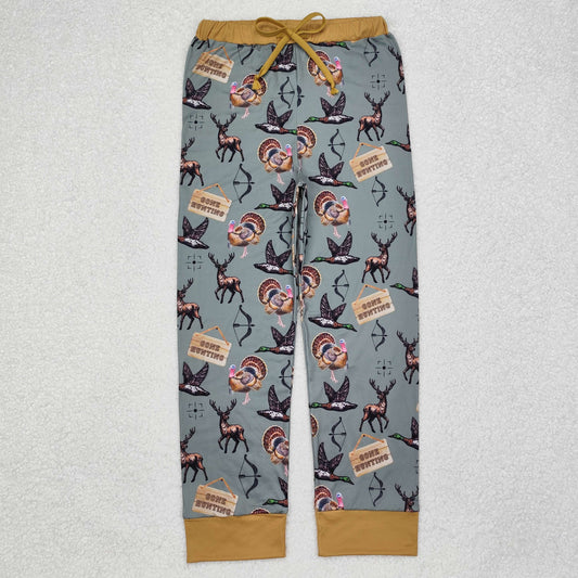 P0616 Adult Women Hunting Deer Ducks Bottom Pants Pajamas