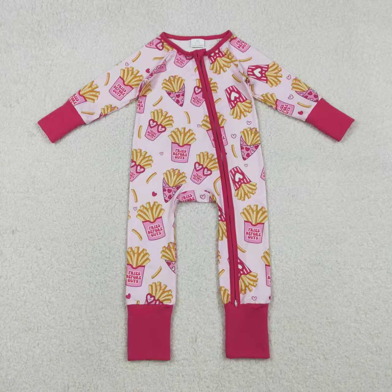 Sibling Baby Girls Hearts Chip Valentines Pants Pajamas Set Zipper Convertible Rompers C12.2