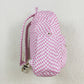 BA0245 Baby Kids Girls Pink Checkered Backpack Zip Back Bag