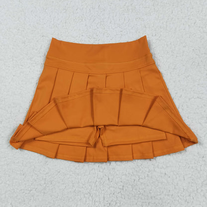GLK0109 Baby Girls Short Sleeves Orange Yoga Skorts Bottom 7.26