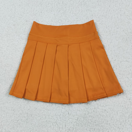 GLK0109 Baby Girls Short Sleeves Orange Yoga Skorts Bottom 7.26