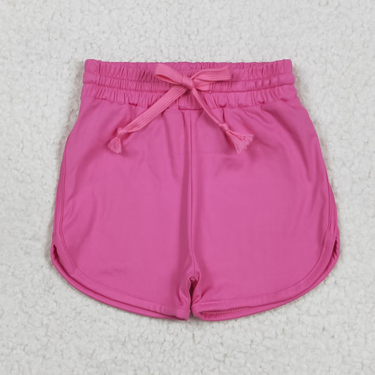 SS0503 Baby Girls Hot Pink Belt Yoga Shorts Bottoms 5.12