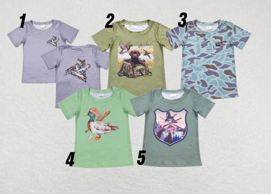 Baby Boys Clothes Sibling Duck Camouflage Short-sleeved Tops