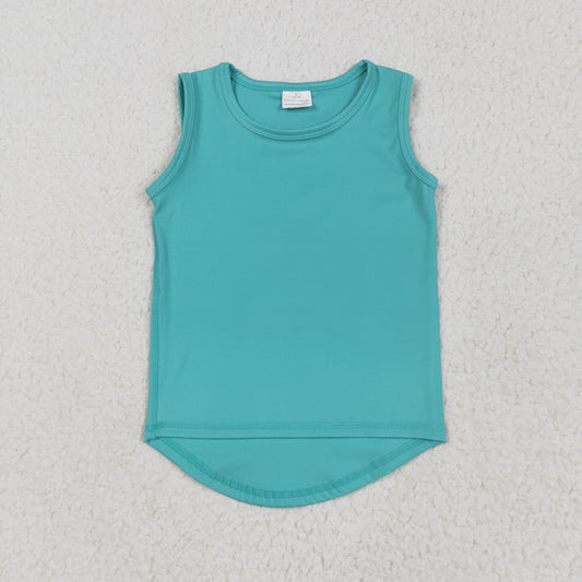 GT1018 Baby Girls Aqua Sleeveless Yoga Tee Shirts Vest 5.29