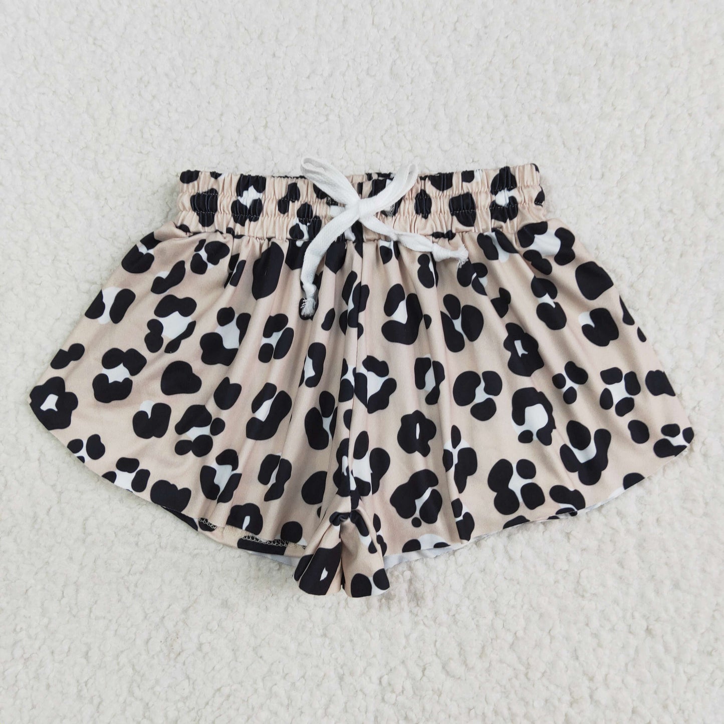 SS0585 Baby Girls Black Leopard Summer Shorts Bottoms 5.13