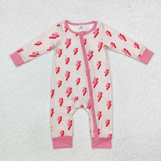 LR1983 Baby Infant Girls Western Lights Bamboo Long Sleeve Romper