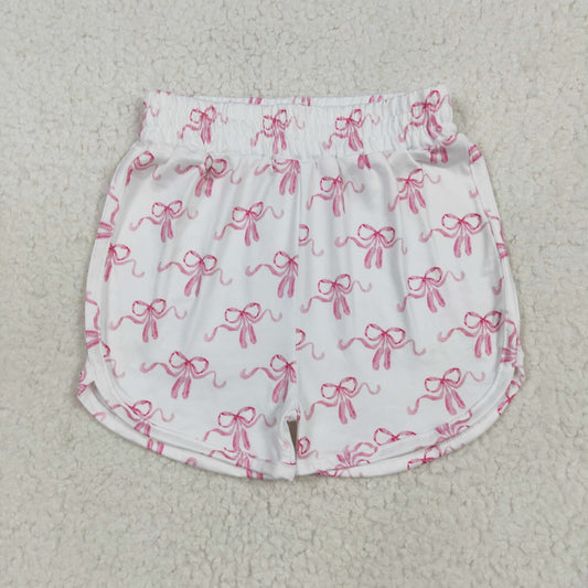 SS0608 Baby Girls Pink Bows Plaid Shorts Bottoms 6.27