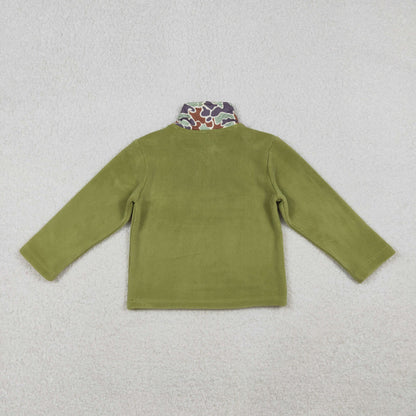 BT1308 Baby Boys Western Green Camo Zipper Pullovers Top C10.21