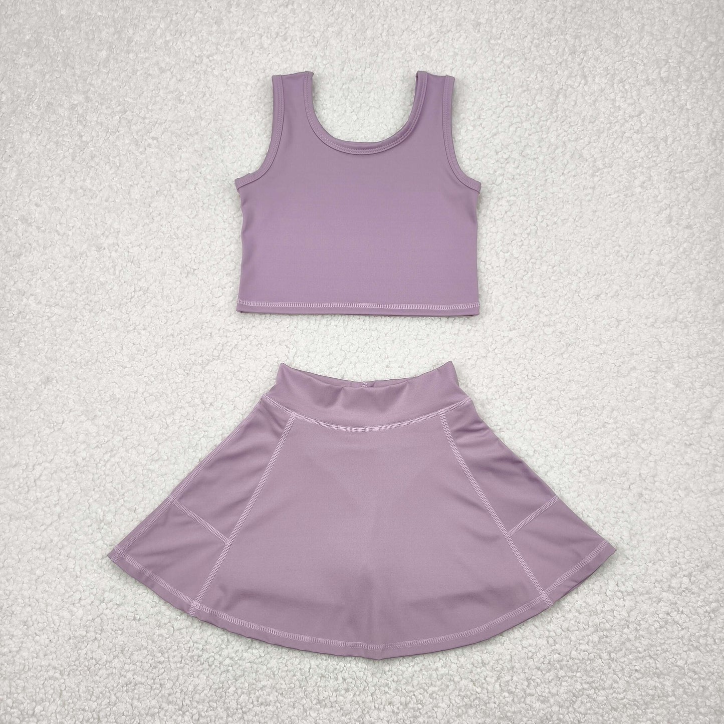 GSD1980 Baby Girls Dark Grey Vest Top Sports Skorts Clothes Set