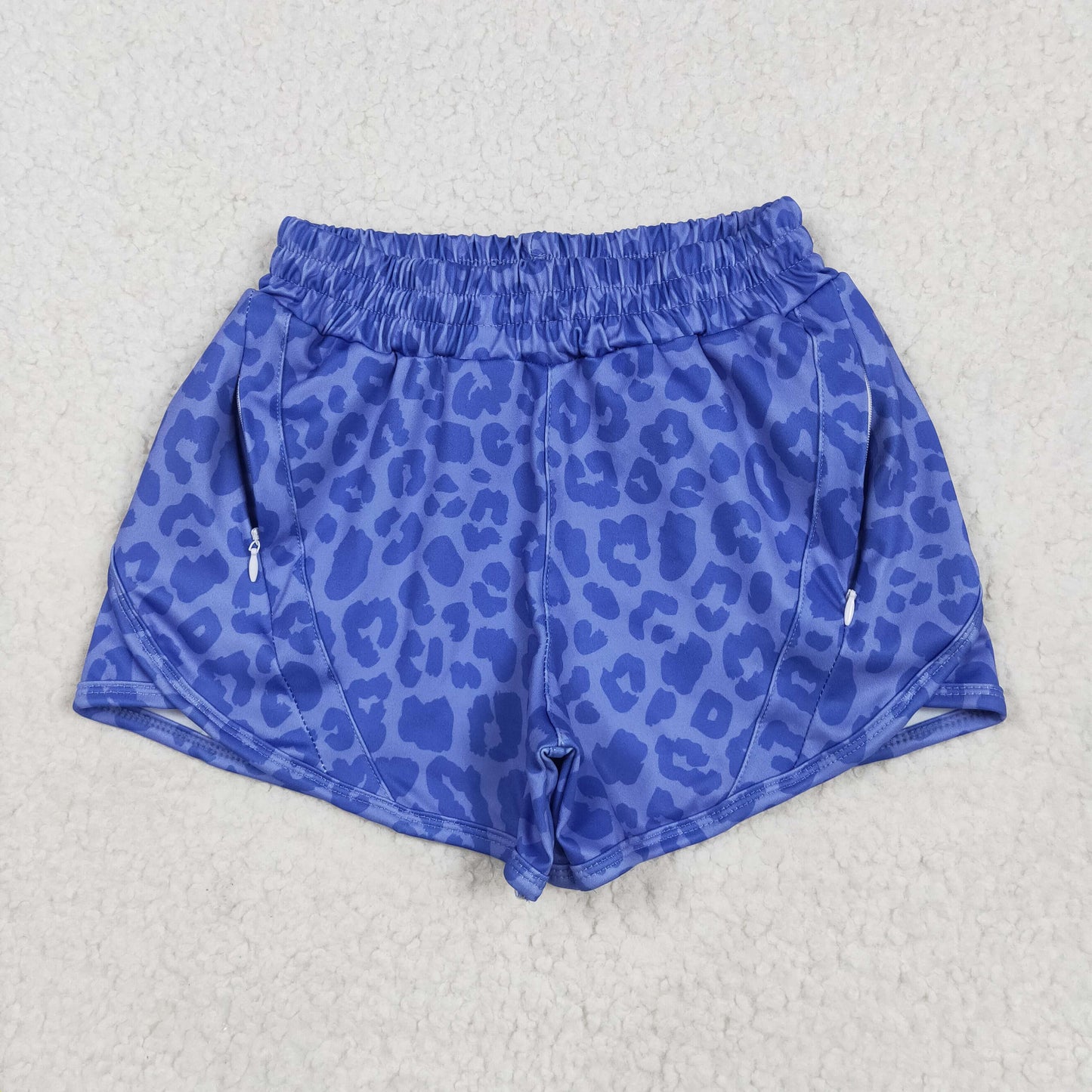 SS0466 Baby Girls Purple Leopard Yoga Shorts Bottoms 5.8