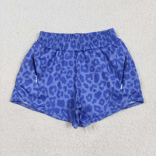 SS0466 Baby Girls Purple Leopard Yoga Shorts Bottoms 5.8
