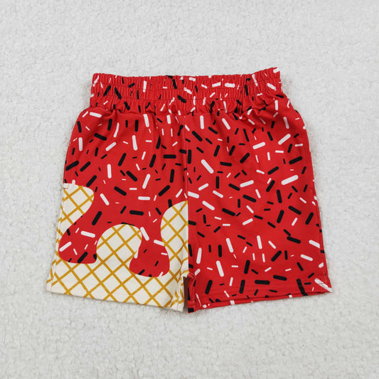 SS0637 Baby Boys Red Drip Team Shorts Bottom C9.15