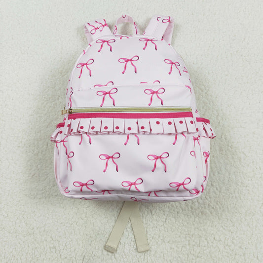 BA0233 Pink backpack with bow design