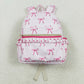 BA0233 Pink backpack with bow design