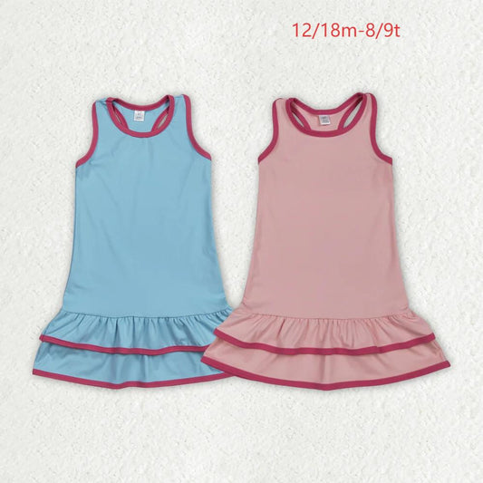 Sibling Baby Girls Sleeveless Yoga Knee Length Dresses 7.15
