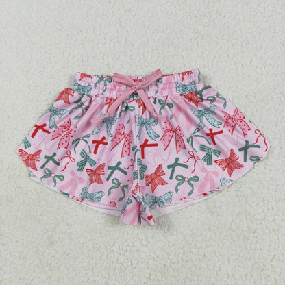 SS0578 Baby Girls Pink Green Bows Summer Shorts Bottoms 5.24