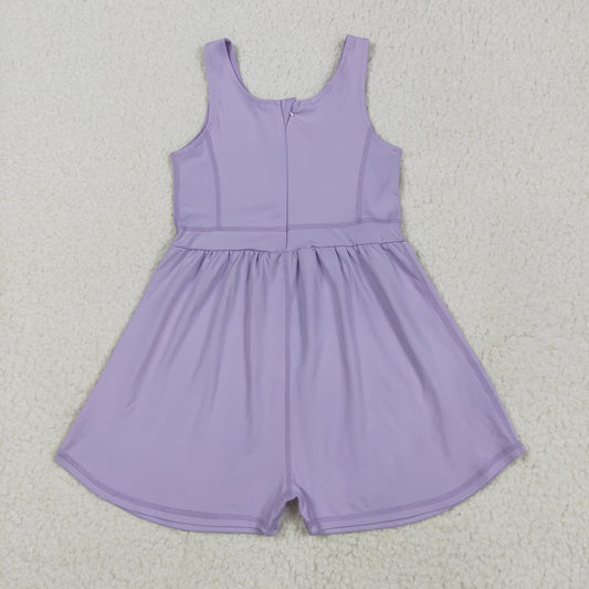 SR3020 Baby Girls Lavender Sleeveless Yoga Jumpsuit 5.23
