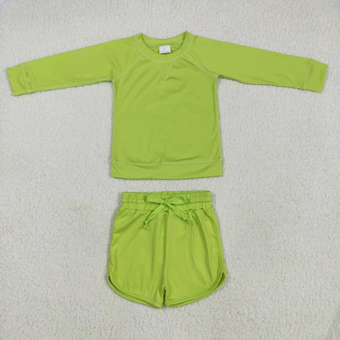 Sibling Baby Girls Colorful Long Sleeves Shirts Top Shorts With Belt Sets 6.5