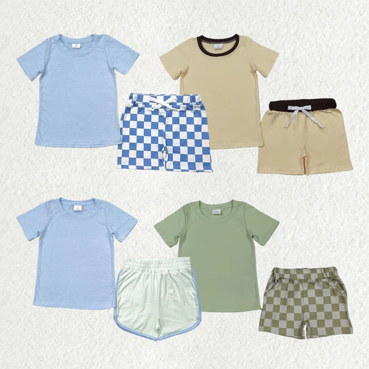 Sibling Baby Boys Shirt Top Shorts Summer Clothes Sets 5.14