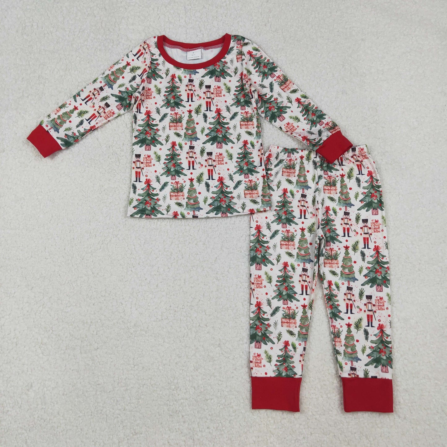 BLP1206 Baby Boys Christmas Trees Soldiers Top Pant Pajamas Set C10.10