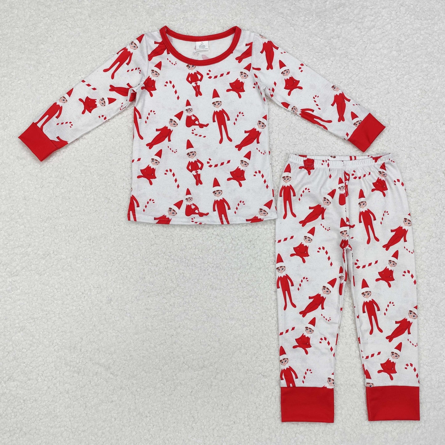 BLP0895 Baby Boys Christmas Shelf Bamboo Pajamas Outfits Clothes Set