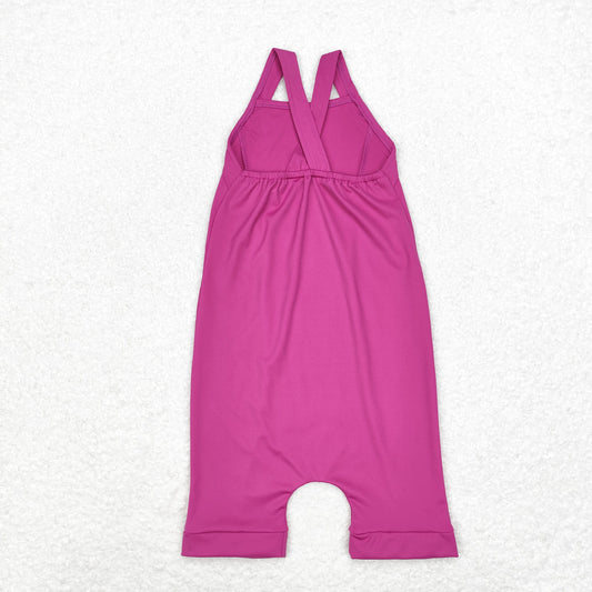 S0448 Baby Girls Wine Active Wear Athletic Tennis Jumpsuits