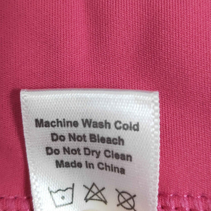 GSD2474 Baby Girls Pink Short Sleeves Button Yoga Knee Length Dress 6.4