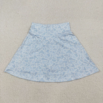 GLK0133 Adult Women Western Light Gray Camo Yoga Skorts C10.6