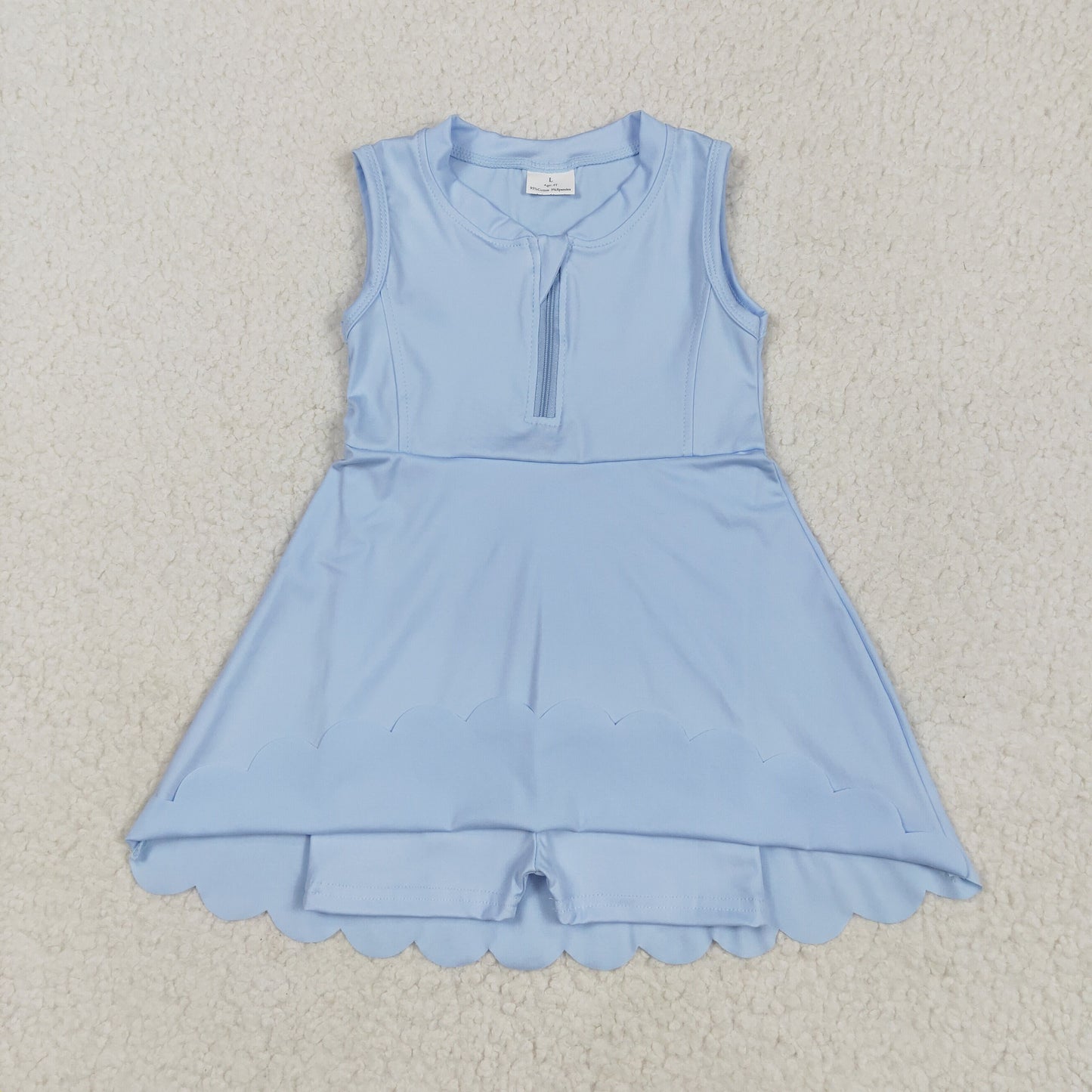 GSD2088 Baby Girls Blue Yoga Zip Active Wear Skort Knee Length Dress 4.29