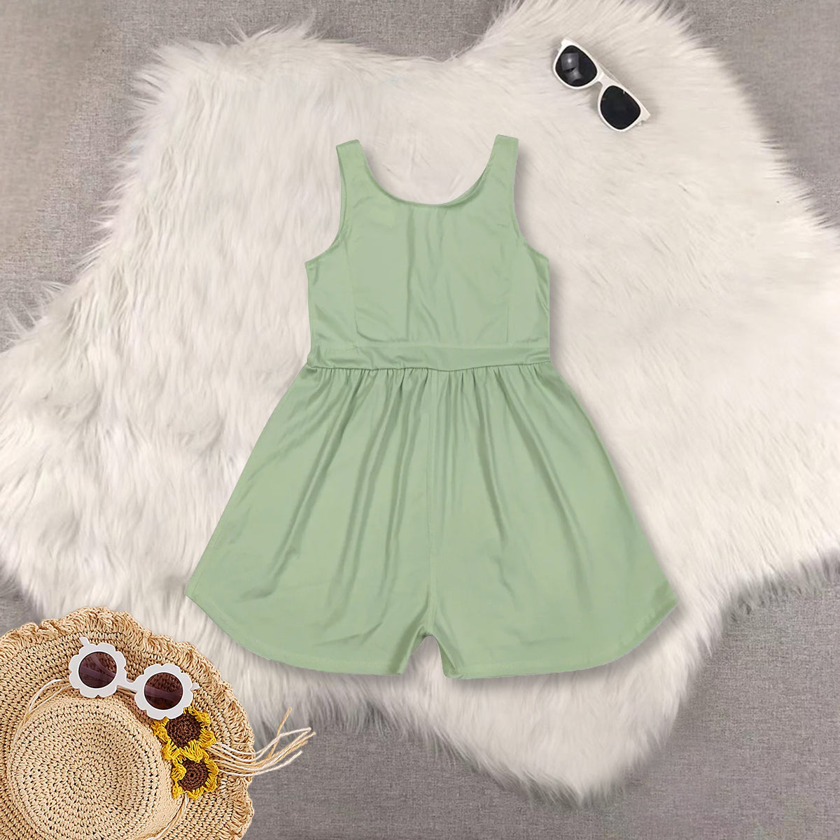 Sibling Baby Girls 5 Colors Sleeveless Yoga Jumpsuits 5.28