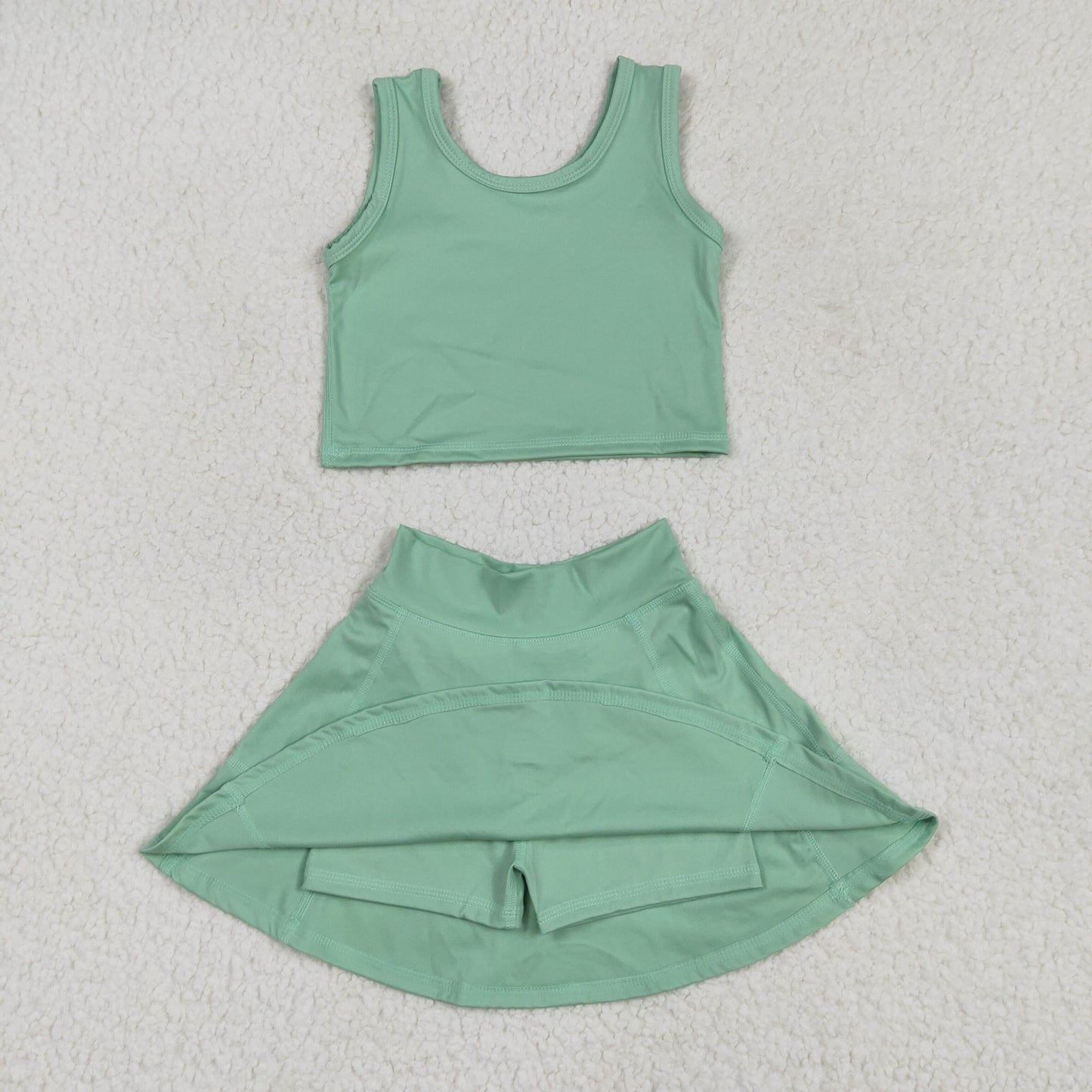 GSD1984 Baby Girls Green Vest Top Sports Skorts Clothes Set 4.21