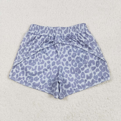 SS0464 Baby Girls Gray Camo Yoga Shorts Bottoms 5.5