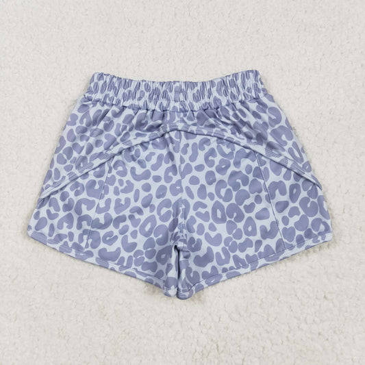 SS0464 Baby Girls Gray Camo Yoga Shorts Bottoms 5.5