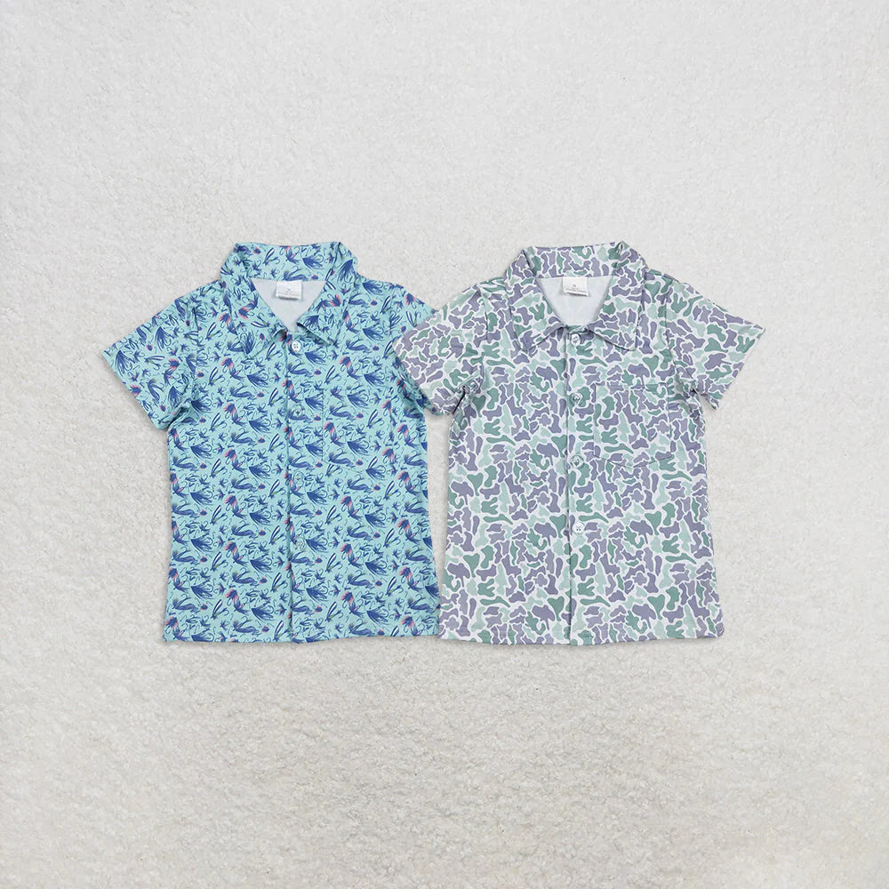 Sibling Baby Boys Western Camo Floral Button Shirts Top C9.2