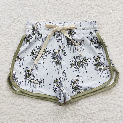 SS0084 Baby Girls Western Flowers Sports Summer Shorts
