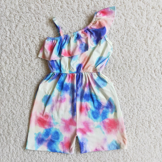 A4-23 Girls Tie Dye Jumpsuit