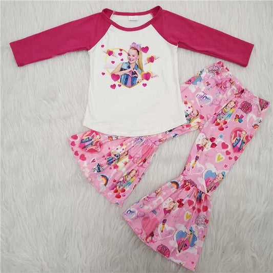 6 A25-11 Valentines Girls Heart Bell Outfits