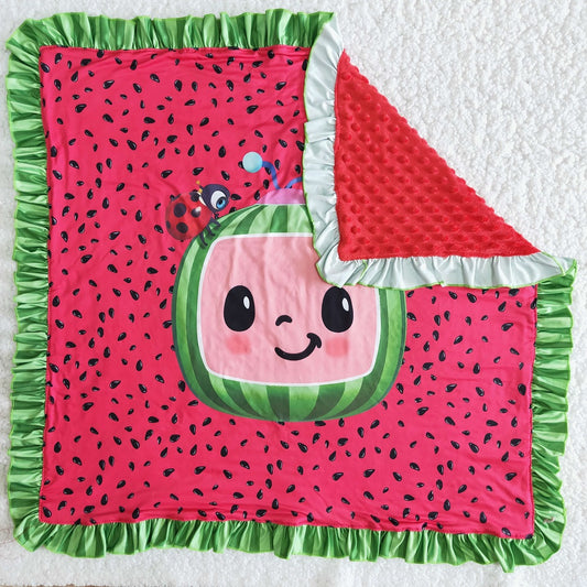 6 A19-6-74-83cm Blankets Cartoon Watermelon Red Ruffle