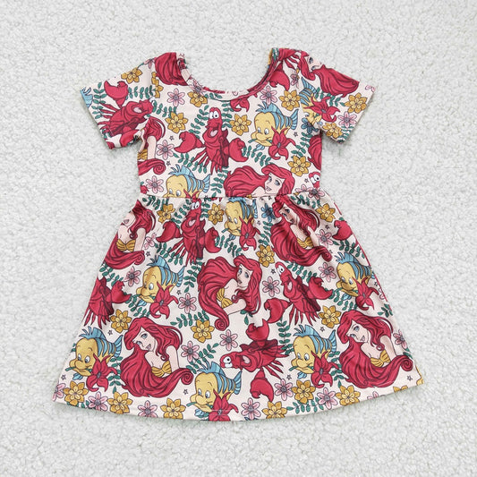 GSD0174 Girl Fish Cartoon Pearl Dress