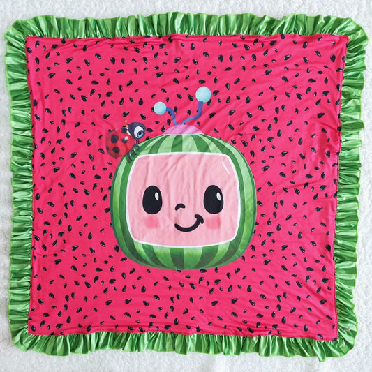 6 A19-6-74-83cm Blankets Cartoon Watermelon Red Ruffle