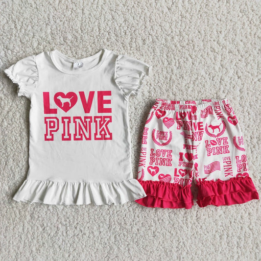 D5-26 Pink Girls Shorts Outfits