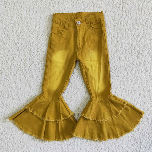 C14-1 Girls Yellow Bell Jeans