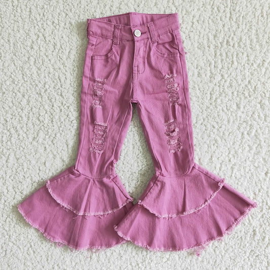 C13-11 Girls Pink Bell Jeans