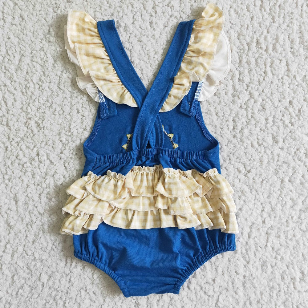 SR0034 / SR0035 Sibling Baby Embroidered You Are My Sunshine Romper